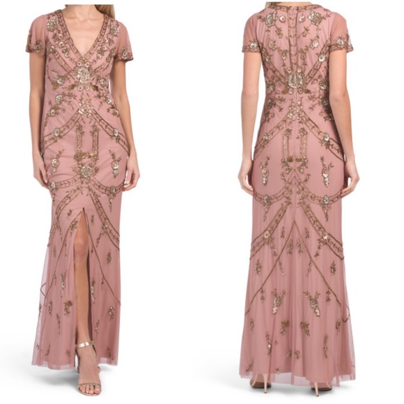 BHLDN FATIMA TEA ROSE AIDAN MATTOX DRESS - Picture 4 of 10